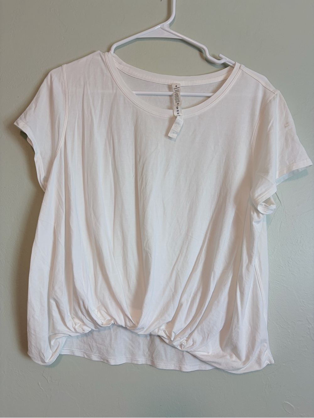 lululemon athletica White Short Sleeve Twist-Front Tee
